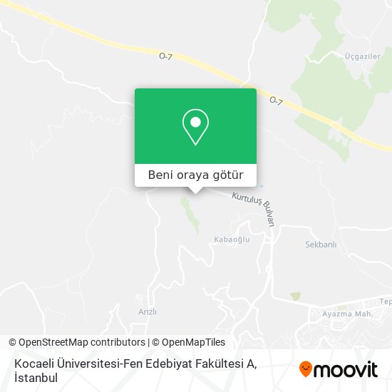 Kocaeli Üniversitesi-Fen Edebiyat Fakültesi A harita