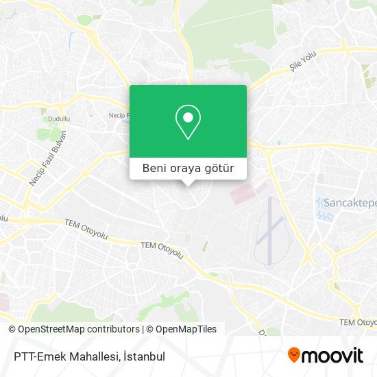 PTT-Emek Mahallesi harita