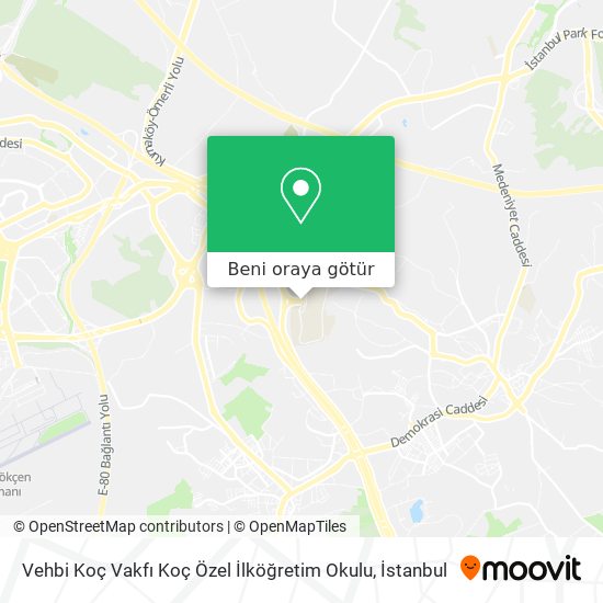 Vehbi Koç Vakfı Koç Özel İlköğretim Okulu harita