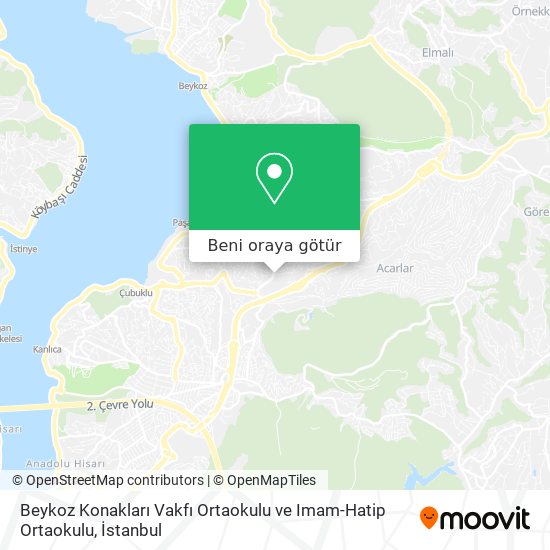 Beykoz Konakları Vakfı Ortaokulu ve Imam-Hatip Ortaokulu harita