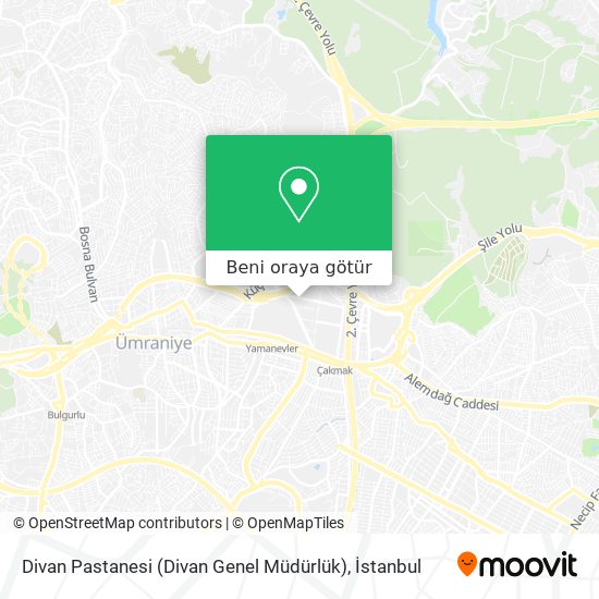 Divan Pastanesi (Divan Genel Müdürlük) harita
