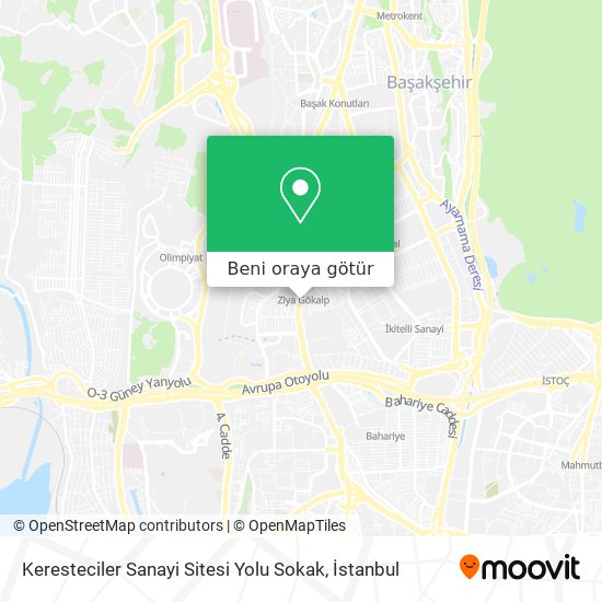 Keresteciler Sanayi Sitesi Yolu Sokak harita