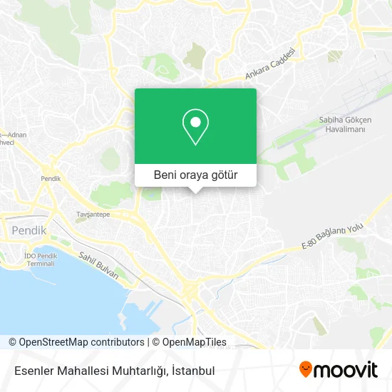Esenler Mahallesi Muhtarlığı harita