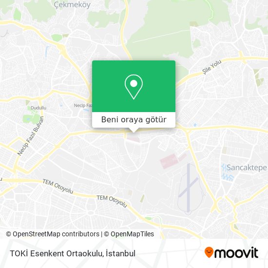 TOKİ Esenkent Ortaokulu harita