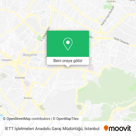 İETT İşletmeleri Anadolu Garaj Müdürlüğü harita