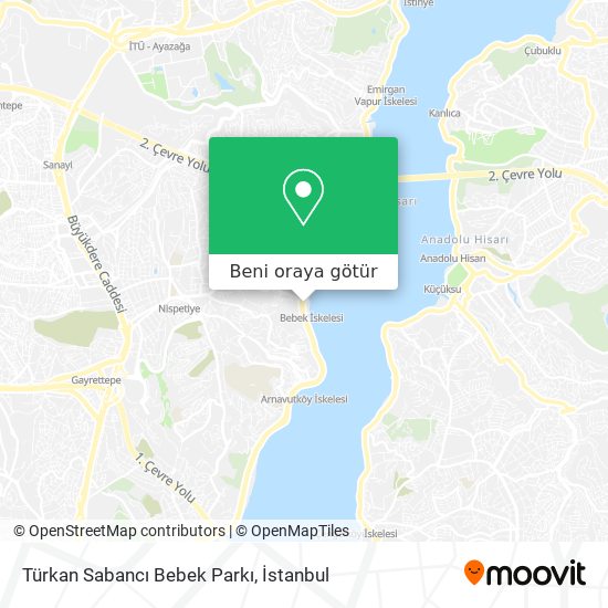 Türkan Sabancı Bebek Parkı harita