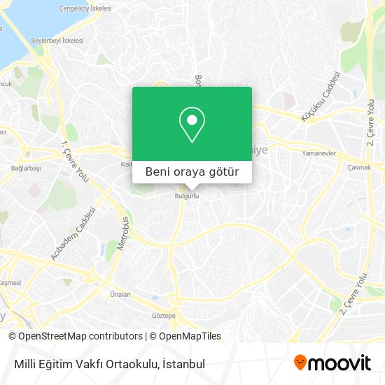 Milli Eğitim Vakfı Ortaokulu harita