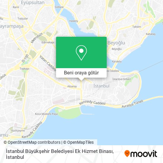 İstanbul Büyükşehir Belediyesi Ek Hizmet Binası harita