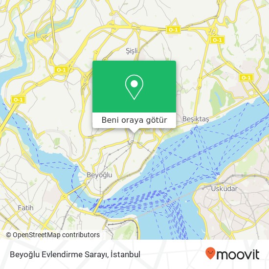 Beyoğlu Evlendirme Sarayı harita