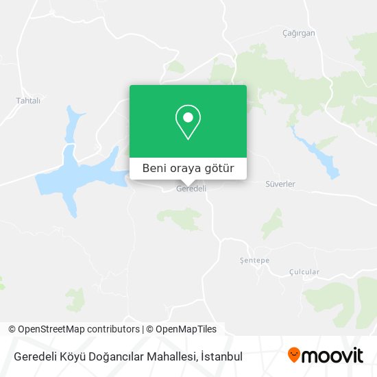 Geredeli Köyü Doğancılar Mahallesi harita