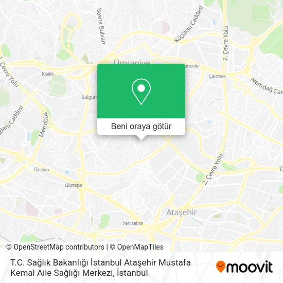 T.C. Sağlık Bakanlığı İstanbul Ataşehir Mustafa Kemal Aile Sağlığı Merkezi harita