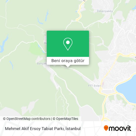 Mehmet Akif Ersoy Tabiat Parkı harita