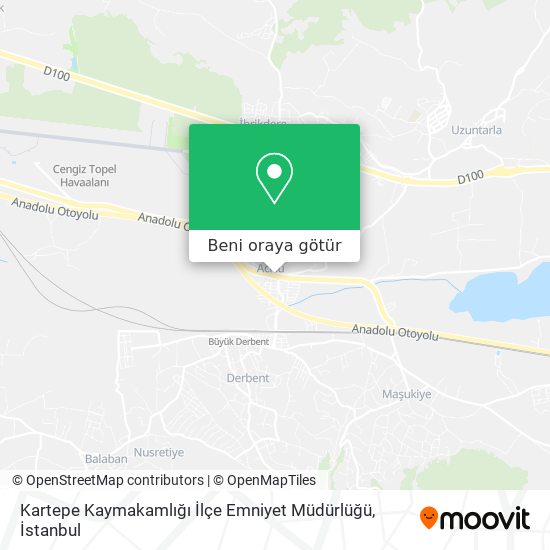 Kartepe Kaymakamlığı İlçe Emniyet Müdürlüğü harita