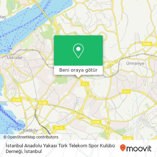 İstanbul Anadolu Yakası Türk Telekom Spor Kulübü Derneği harita