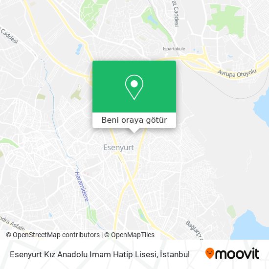 Esenyurt Kız Anadolu Imam Hatip Lisesi harita