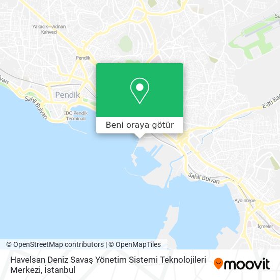 Havelsan Deniz Savaş Yönetim Sistemi Teknolojileri Merkezi harita