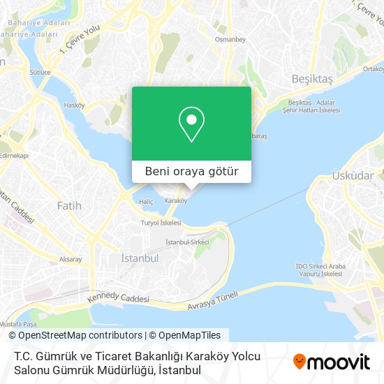 T.C. Gümrük ve Ticaret Bakanlığı Karaköy Yolcu Salonu Gümrük Müdürlüğü harita