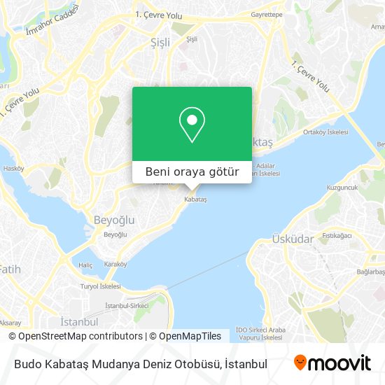 Budo Kabataş Mudanya Deniz Otobüsü harita