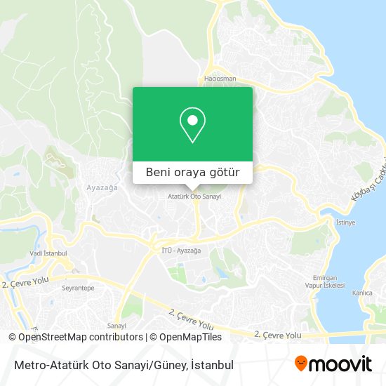 Metro-Atatürk Oto Sanayi/Güney harita