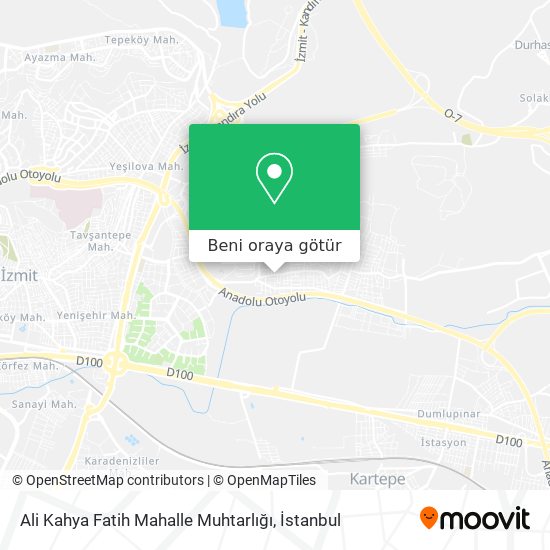 Ali Kahya Fatih Mahalle Muhtarlığı harita