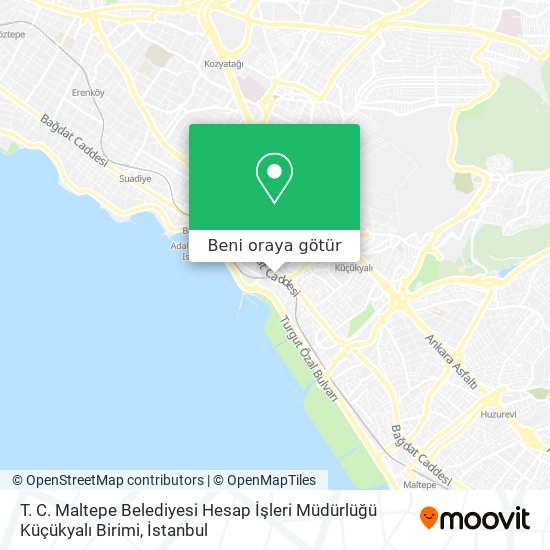 T. C. Maltepe Belediyesi Hesap İşleri Müdürlüğü Küçükyalı Birimi harita