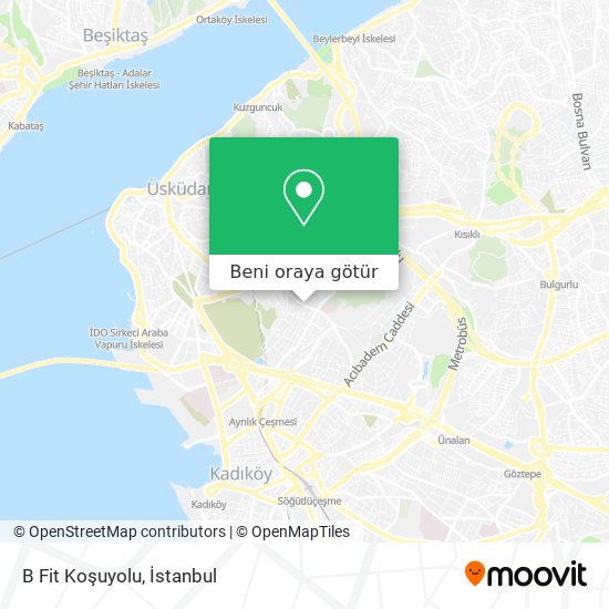 B Fit Koşuyolu harita