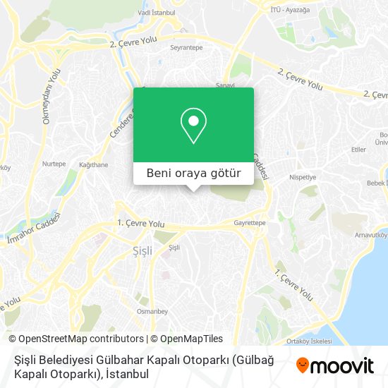 Şişli Belediyesi Gülbahar Kapalı Otoparkı (Gülbağ Kapalı Otoparkı) harita