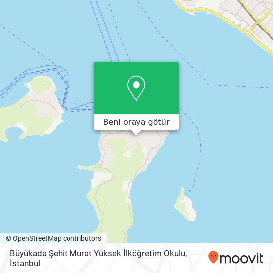 Büyükada Şehit Murat Yüksek İlköğretim Okulu harita