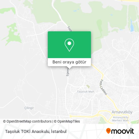 Taşoluk TOKİ Anaokulu harita