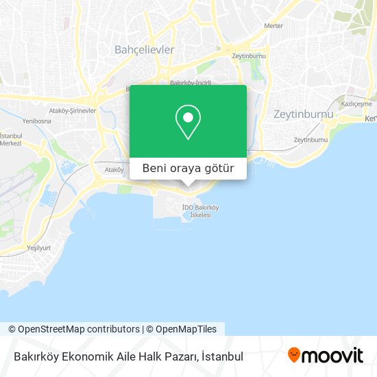 Bakırköy Ekonomik Aile Halk Pazarı harita