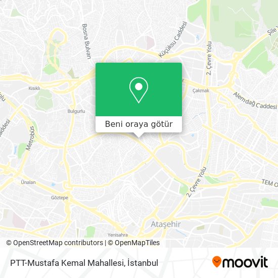 PTT-Mustafa Kemal Mahallesi harita