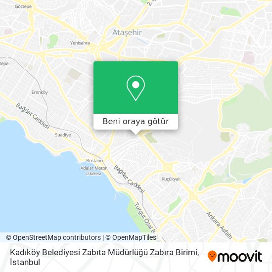 Kadıköy Belediyesi Zabıta Müdürlüğü Zabıra Birimi harita