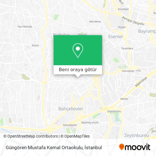 Güngören Mustafa Kemal Ortaokulu harita