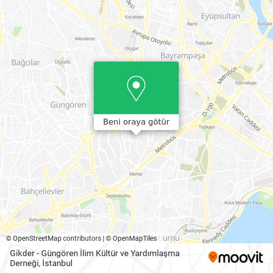 Gikder - Güngören İlim Kültür ve Yardımlaşma Derneği harita