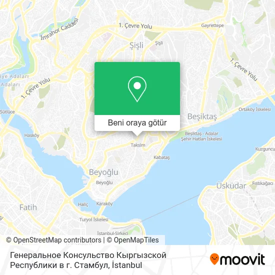 Генеральное Консульство Кыргызской Республики в г. Стамбул harita