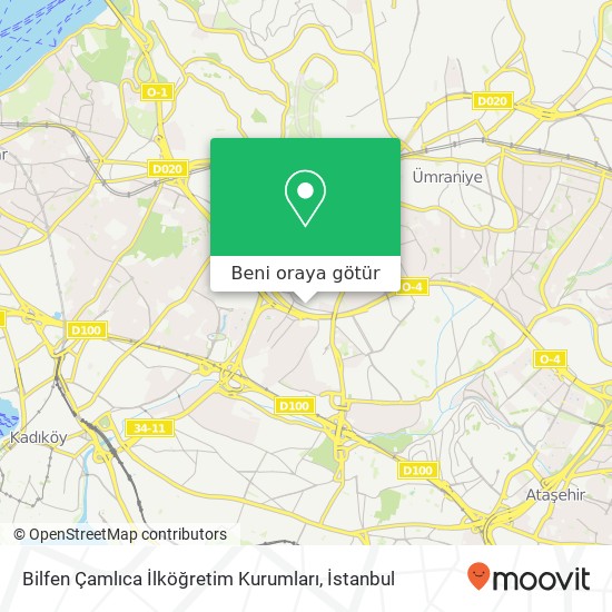 Bilfen Çamlıca İlköğretim Kurumları harita