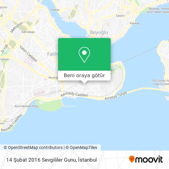 14 Şubat 2016 Sevgililer Gunu harita