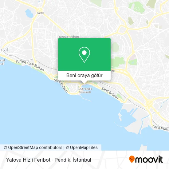 Yalova Hizli Feribot - Pendik harita