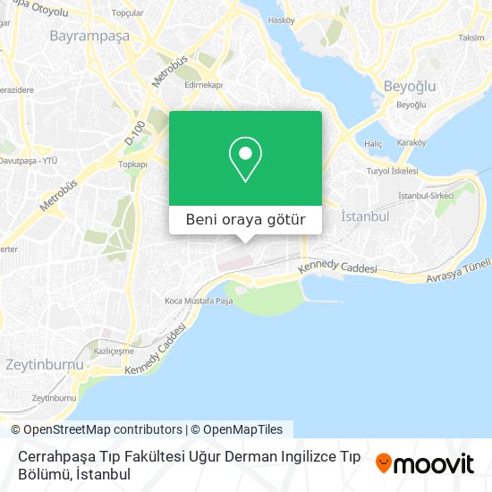 Cerrahpaşa Tıp Fakültesi Uğur Derman Ingilizce Tıp Bölümü harita