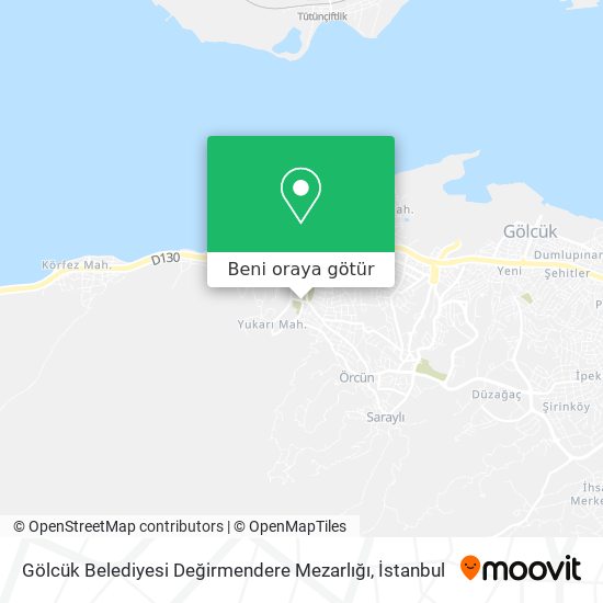 Gölcük Belediyesi Değirmendere Mezarlığı harita