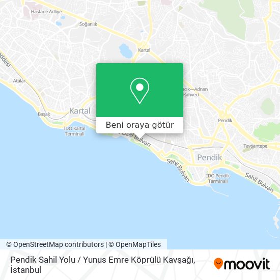 Pendik Sahil Yolu / Yunus Emre Köprülü Kavşağı harita