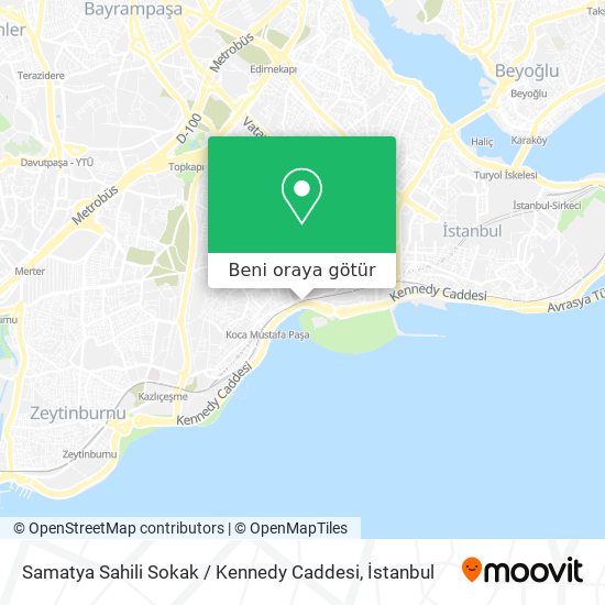 Samatya Sahili Sokak / Kennedy Caddesi harita