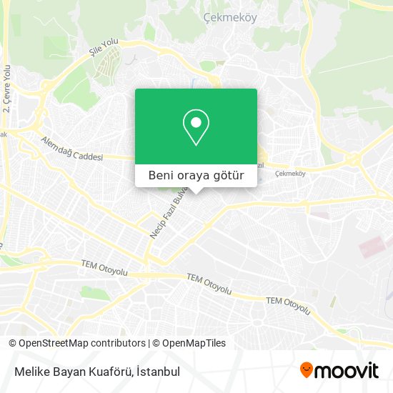 Melike Bayan Kuaförü harita
