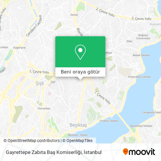 Gayrettepe Zabıta Baş Komiserliği harita