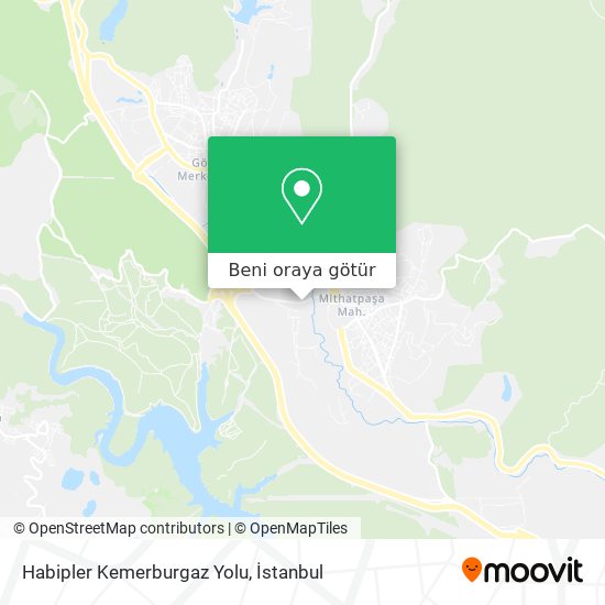 Habipler Kemerburgaz Yolu harita