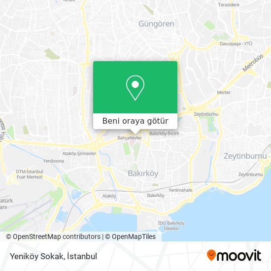 Yeniköy Sokak harita