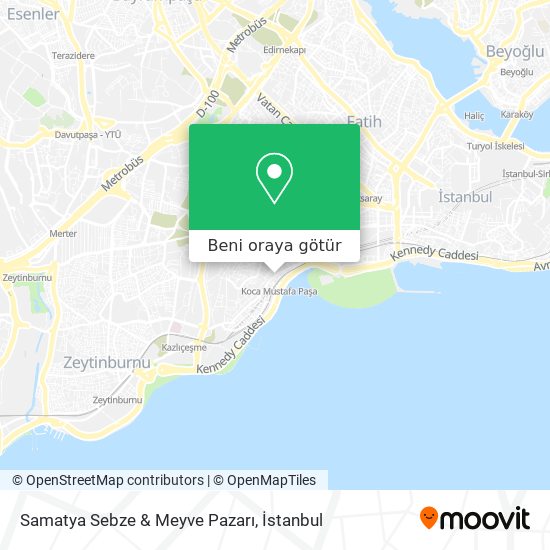 Samatya Sebze & Meyve Pazarı harita