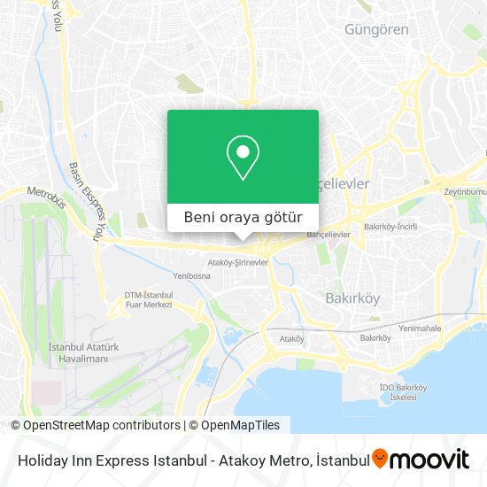 Holiday Inn Express Istanbul - Atakoy Metro harita