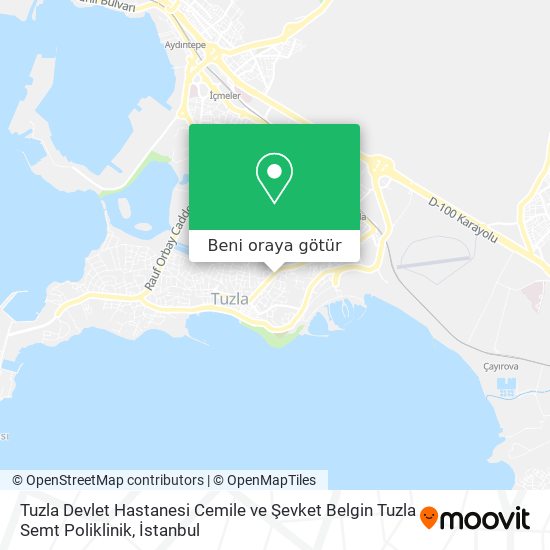 Tuzla Devlet Hastanesi Cemile ve Şevket Belgin Tuzla Semt Poliklinik harita