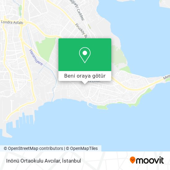 Inönü Ortaokulu Avcılar harita